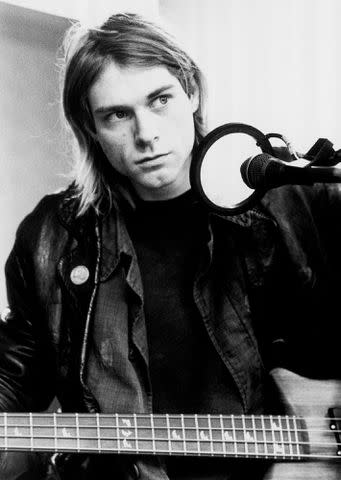 <p>Michel Linssen/Redferns</p> Kurt Cobain recording in Hilversum Studios.