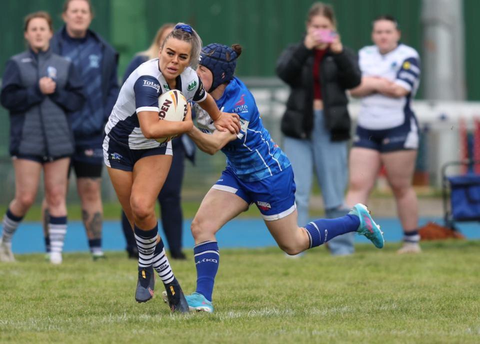 Warrington Guardian: Wire's Sammi Simpson in action during last year's Women's Nines at Victoria Park