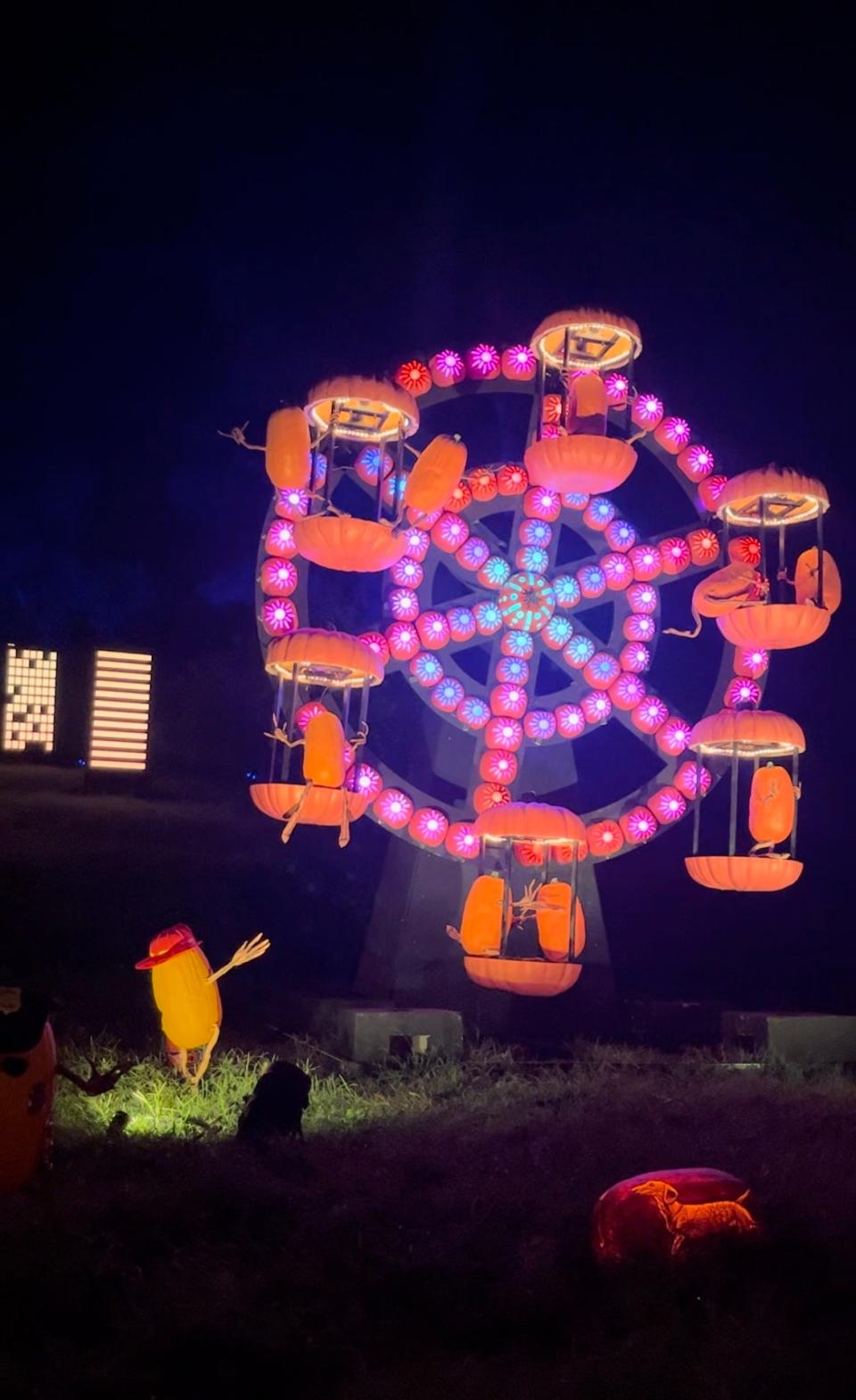 The country's first fully-operational pumpkin Ferris wheel at the Great Jack-o'-Lantern Blaze in Croton-on-Hudson on Sept. 13, 2023.