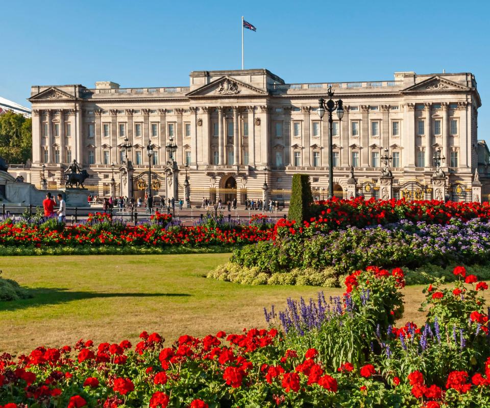 The exterior of Buckingham Palace