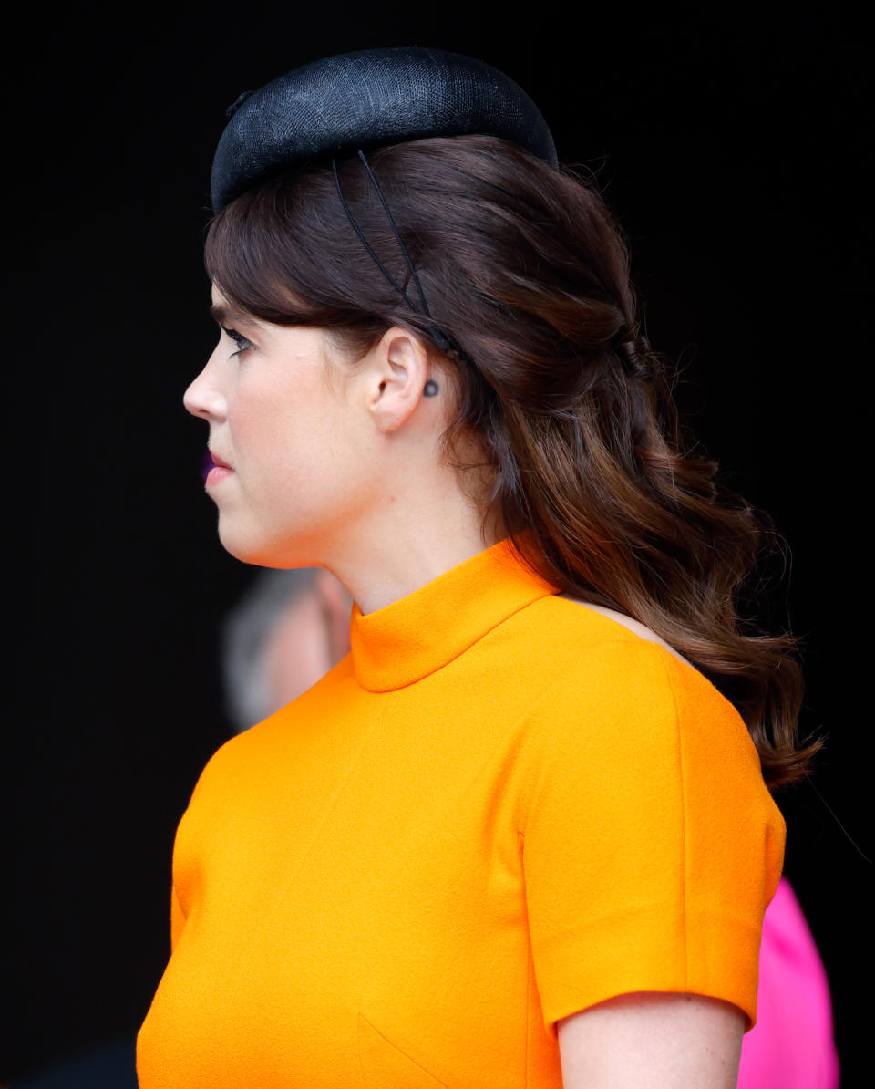 Princess Eugenie at the National Service of Thanksgiving to celebrate the Platinum Jubilee of Queen Elizabeth II at St Paul's Cathedral on June 3, 2022 in London, England. (Max Mumby/Indigo / Getty Images)