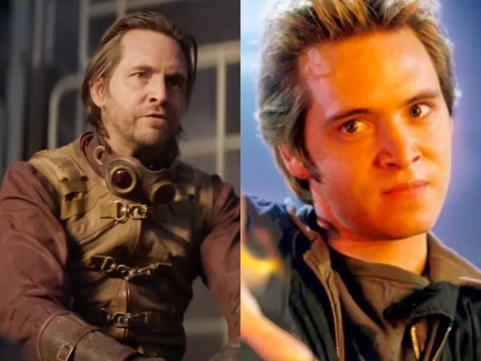 Aaron Stanford as Pyro in "Deadpool & Wolverine" and in "X-Men: The Last Stand."