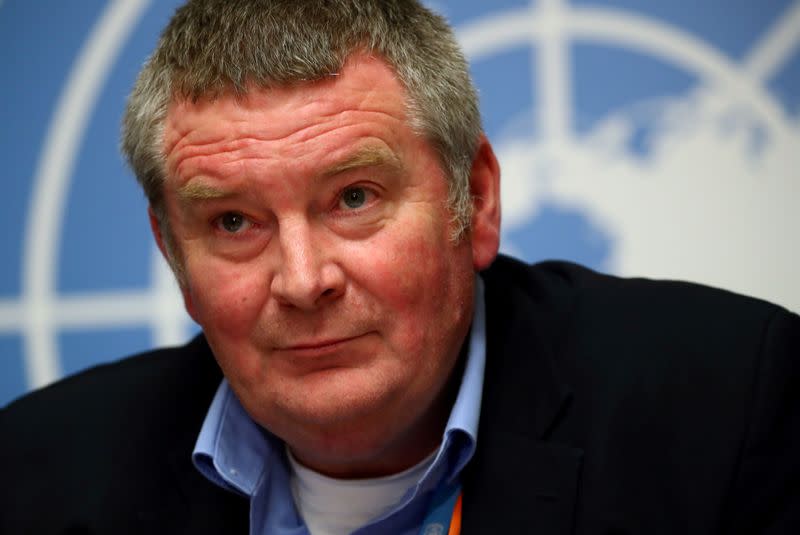 FILE PHOTO: Ryan, Executive Director of the WHO attends a news conference on the Ebola outbreak at the United Nations in Geneva