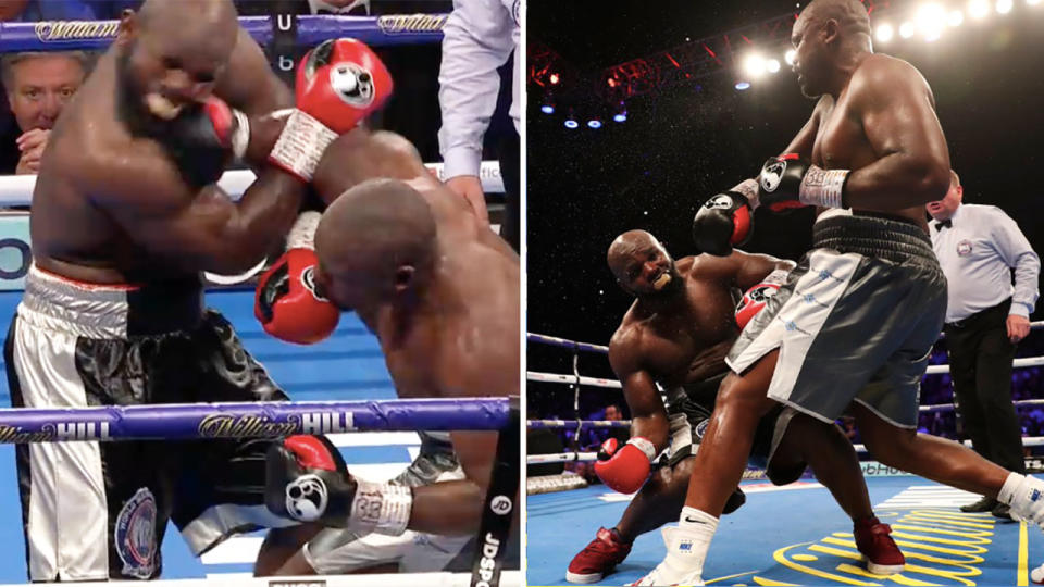 The brutal knockout punch. Image: Sky Sports/Getty