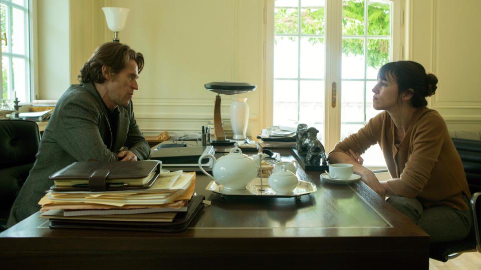 This image released by Magnolia Pictures shows Willem Dafoe, left, and Charlotte Gainsbourg in a scene from "Nymphomaniac." (AP Photo/Magnolia Pictures, Christian Geisnaes)