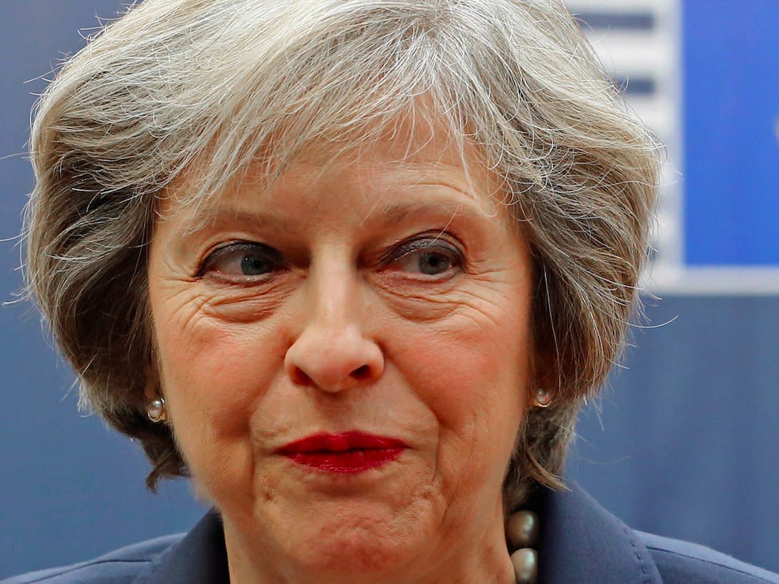 British Prime Minister Theresa May arrives at the EU Council headquarters for a European Union leaders summit in Brussels, Belgium October 20, 2016.