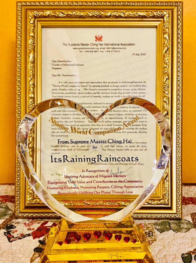 Its Raining Raincoats received the Shining World Compassion Award. (PHOTO: Its Raining Raincoats)