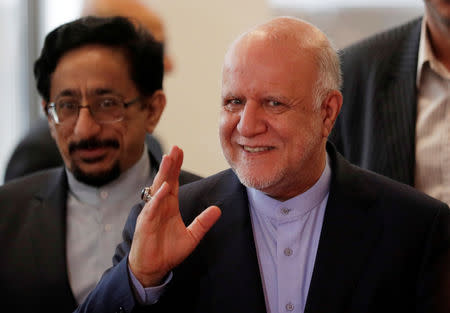 FILE PHOTO: Iran's Oil Minister Bijan Zanganeh arrives for an OPEC meeting in Vienna, Austria, June 22, 2018. REUTERS/Heinz-Peter Bader/File Photo