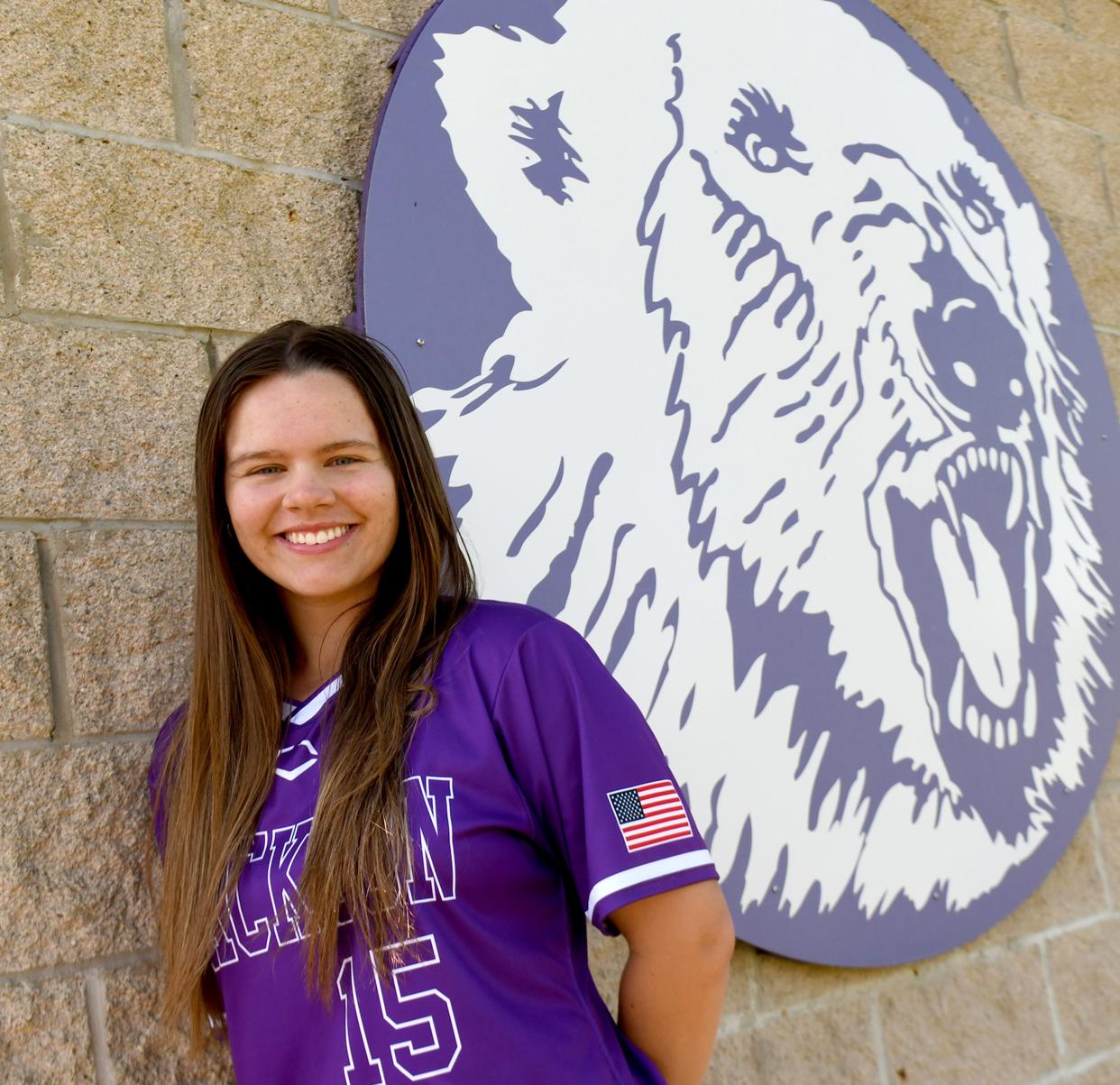 Julia Gossett, who recently graduated from Jackson High School, plans to play softball at Purdue University. She played pitcher and first base for the Polar Bears.