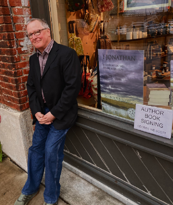 Fountain City author George WB Scott has released his second novel, “The Good King,” based on the life of the patron saint of Bohemia, known as Wenceslas. Scott is shown at a book signing for his previous novel, “I, Jonathan” at Rala in the Old City. Summer, 2023