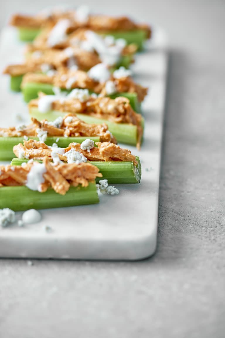 Buffalo Chicken Celery Boats