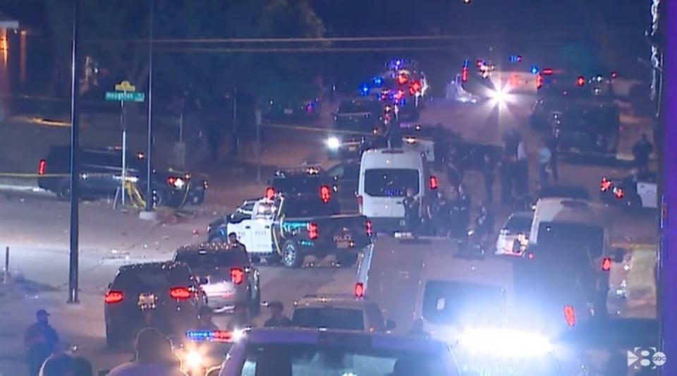 Scene of the mass shooting in Fort Worth (WFAA)