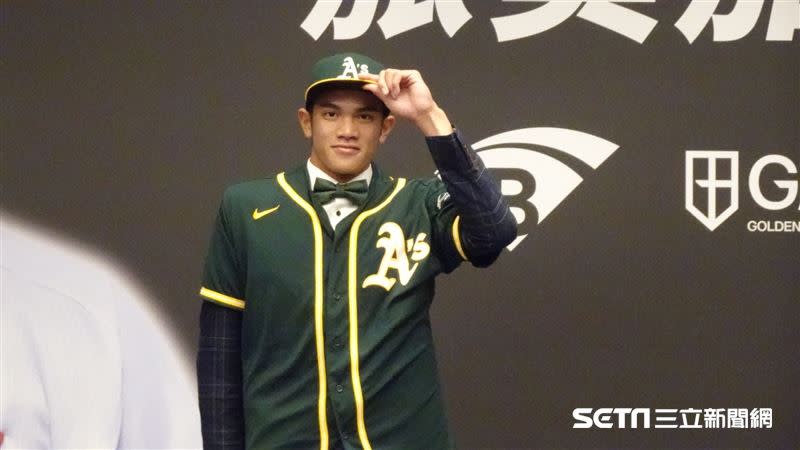 U18台灣隊左投林維恩，135萬美金加盟MLB運動家隊。（圖／記者張沛嘉攝影）