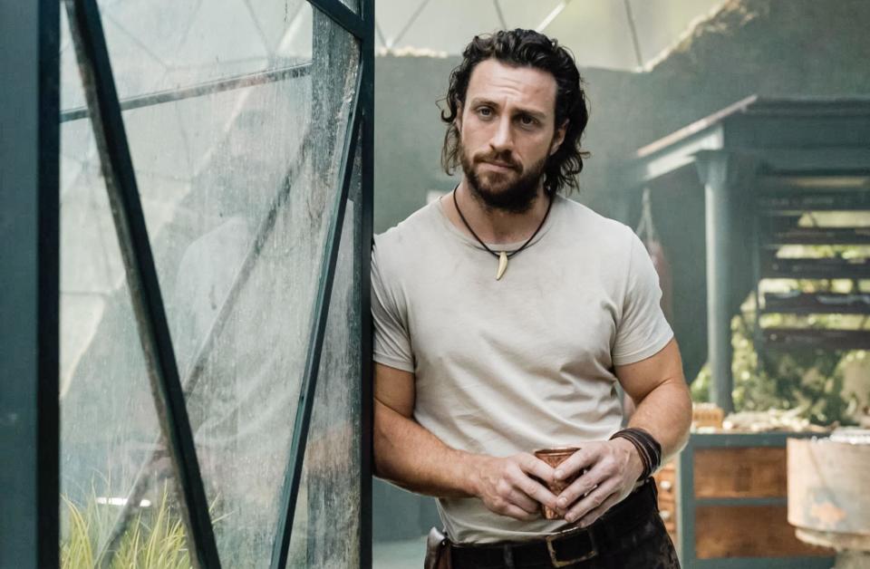 USA. Aaron Taylor-Johnson in the (C)Columbia Pictures new movie : Kraven the Hunter (2023)  . Plot: Russian immigrant Sergei Kravinoff is on a mission to prove that he is the greatest hunter in the world.  Ref: LMK110-J10022-270623 Supplied by LMKMEDIA. Editorial Only. Landmark Media is not the copyright owner of these Film or TV stills but provides a service only for recognised Media outlets. pictures@lmkmedia.com