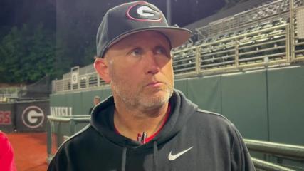 WATCH: Georgia baseball coach Wes Johnson on the Bulldogs' 15-inning win over Clemson