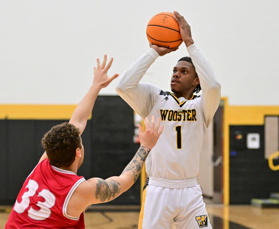 Jaiden Cox-Holloway scored 11 points and grabbed 12 rebounds in The College of Wooster's loss to Wabash.