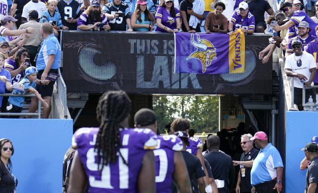 LOOK: Vikings fans take over Bank of America Stadium in Week 4