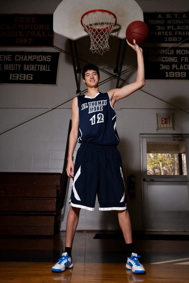 Yuta Watanabe at his prep school St. Thomas More (Oakdale, Conn.) in 2013.