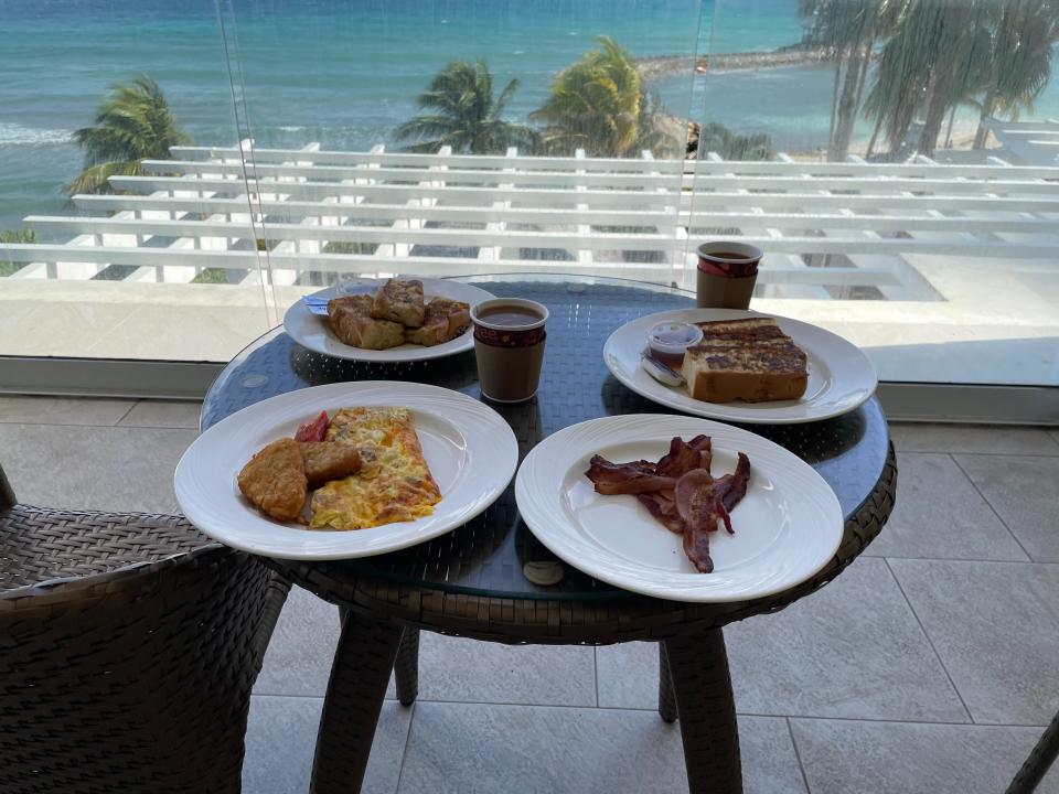 Jewel Grande in Montego Bay breakfast on balcony