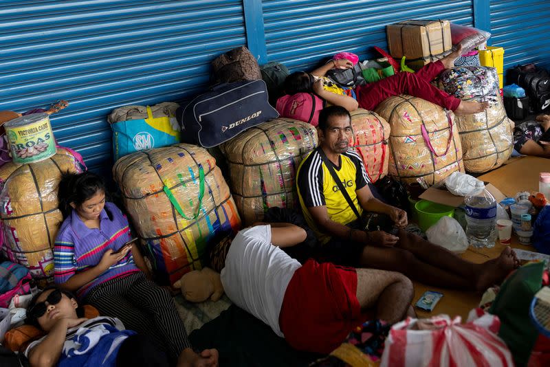 Passengers stranded at Manila North Port amid Typhoon Doksuri
