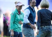 Jun 12, 2016; Sammamish, WA, USA; Brooke Henderson after winning in a playoff during the final round of the KPMG Women's PGA Championship at Sahalee Country Club - South/North Course. Mandatory Credit: Kelvin Kuo-USA TODAY Sports