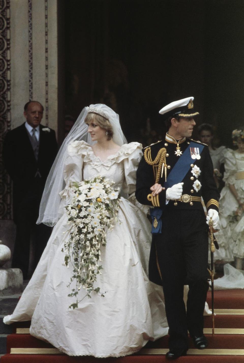 <p>In 1981, Princess Diana made history when she famously <a href="https://www.nytimes.com/1981/07/02/world/lady-diana-won-t-vow-to-obey-charles.html" rel="nofollow noopener" target="_blank" data-ylk="slk:refused to say;elm:context_link;itc:0;sec:content-canvas" class="link ">refused to say</a> that she would "obey" Prince Charles during their wedding vows. She also called Charles the wrong name!</p>