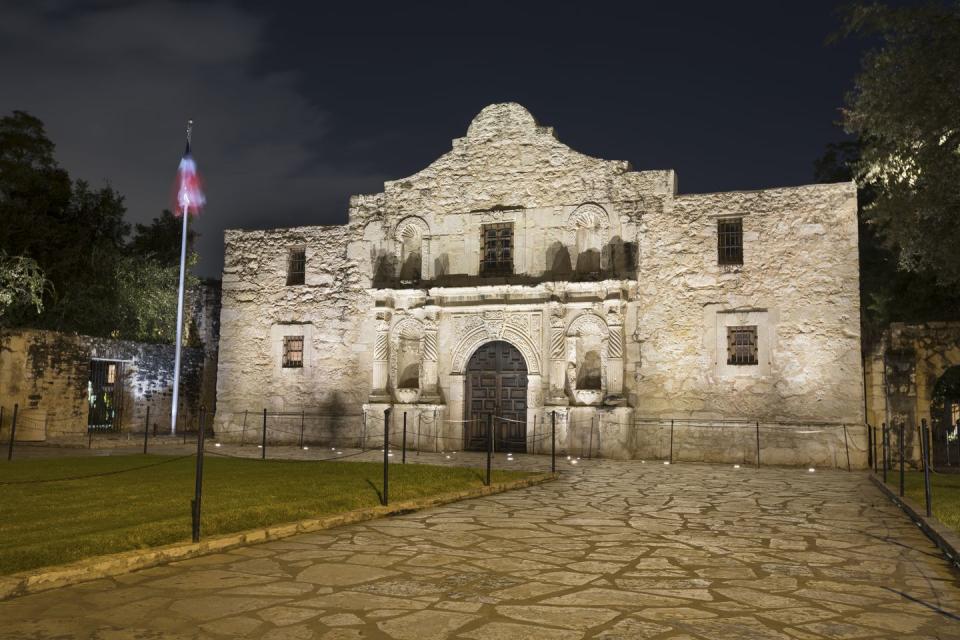 <p>Get a chance to see Spanish Governor's Palace, Menger Bar, and the Alamo at night during this 90-minute lantern-guided tour, which is the perfect balance of freaky and family-friendly. </p><p><a class="link " href="https://go.redirectingat.com?id=74968X1596630&url=https%3A%2F%2Fwww.tripadvisor.com%2FAttractionProductReview-g60956-d11456681-San_Antonio_Haunted_History_Ghost_Tour-San_Antonio_Texas.html&sref=https%3A%2F%2Fwww.redbookmag.com%2Flife%2Fg37623207%2Fghost-tours-near-me%2F" rel="nofollow noopener" target="_blank" data-ylk="slk:LEARN MORE;elm:context_link;itc:0;sec:content-canvas">LEARN MORE</a></p>