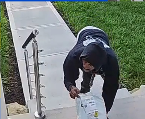 Columbus police were searching earlier this year for a man they believed was involved in stealing a package from a resident's doorstep.