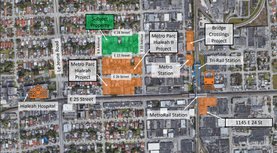 Este proyecto ubicado frente a East 28th Street abarca 4,91 acres donde se construirán 613 unidades. El desarrollo propone un edificio de 8 pisos con tiendas en el primer piso orientado hacia la East 10th Avenue. La construcción pertenece a Taves Capital Group, LLC, empresa radicada ubicada en Doral. Taves Capital Group, LLC