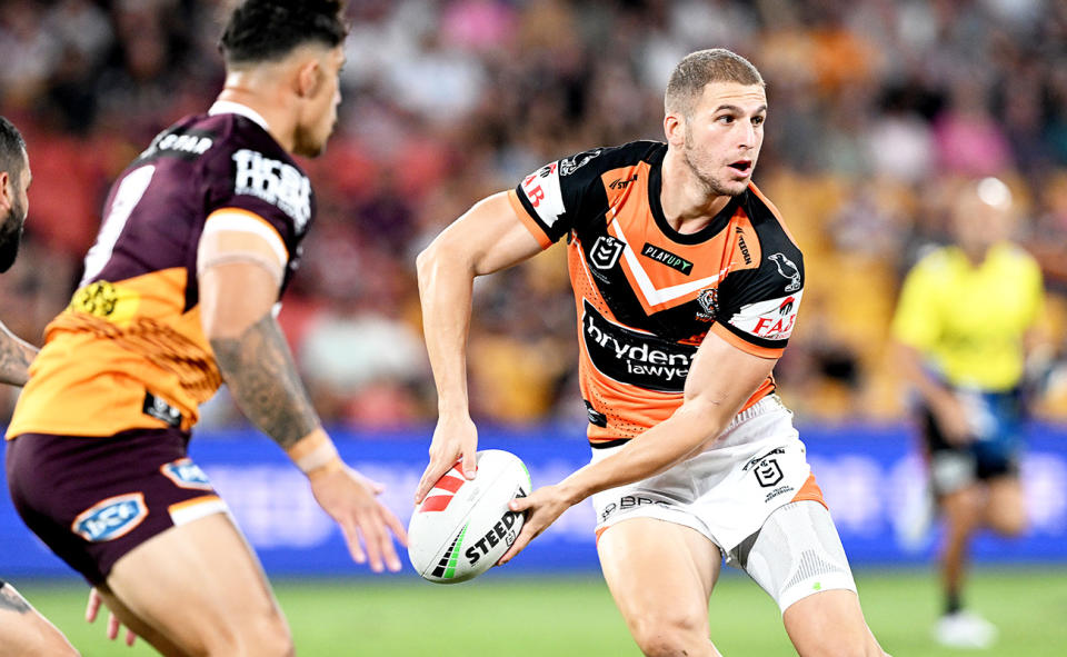 Adam Doueihi in action for the Wests Tigers.