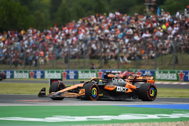 McLaren partirá en los dos primeros lugares en la carrera del Gran Premio de Hungría; el australiano Oscar Piastri tiene una buena chance de conseguir su primer triunfo en Fórmula 1.