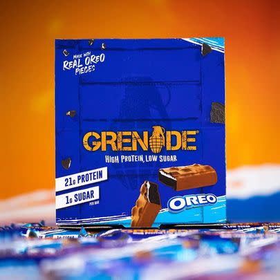 Nab 40% off this pack of 12 Grenade protein bars that are infused with crunchy Oreos.