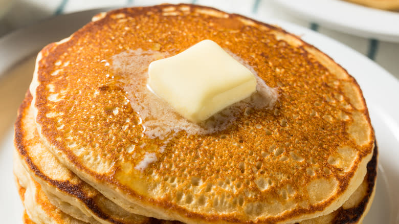 butter on pancakes