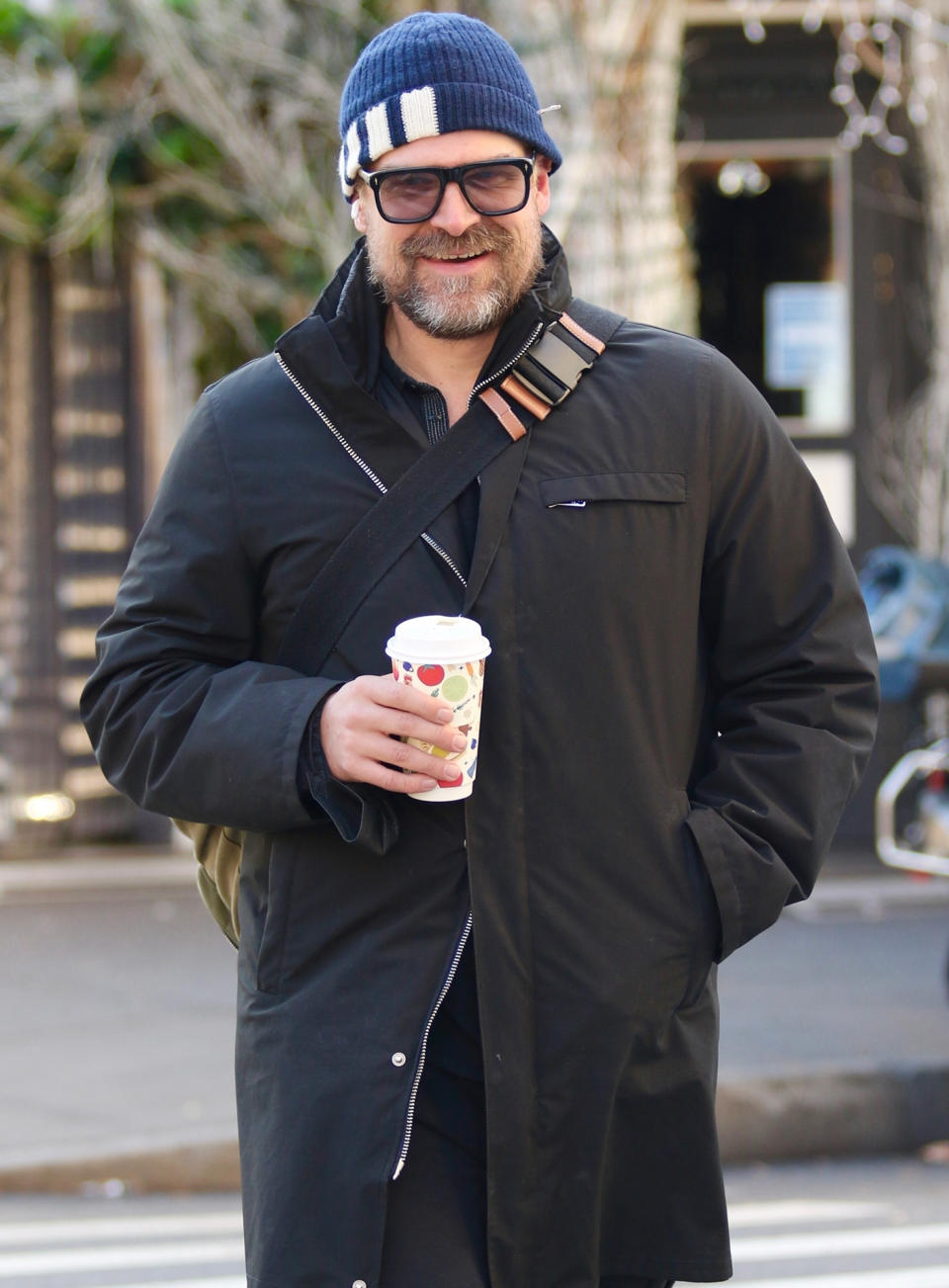 <p>David Harbour goes on a coffee run while out in downtown N.Y.C. on Dec. 20.</p>