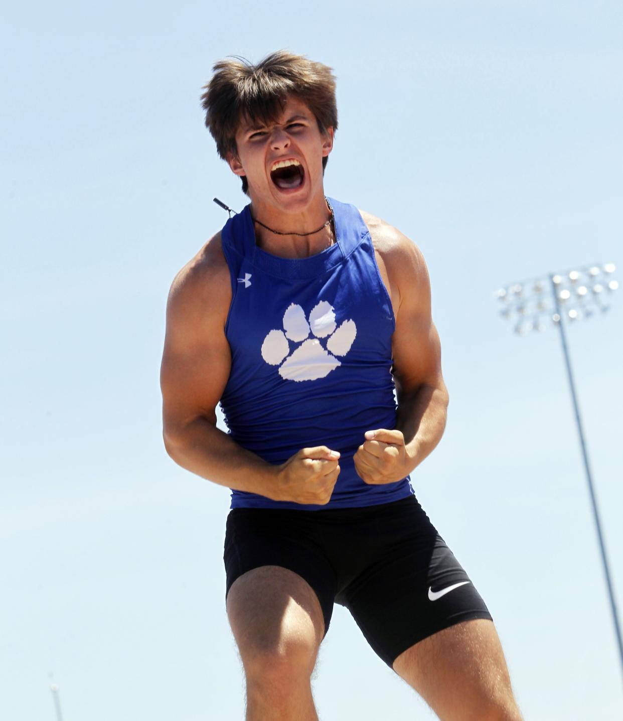 Davidson senior Jack De Francesco won the Division I state championship in the pole vault June 4 at Ohio State by clearing 15 feet, 6 inches. He finished second in 2021 in a program-record 16-6.