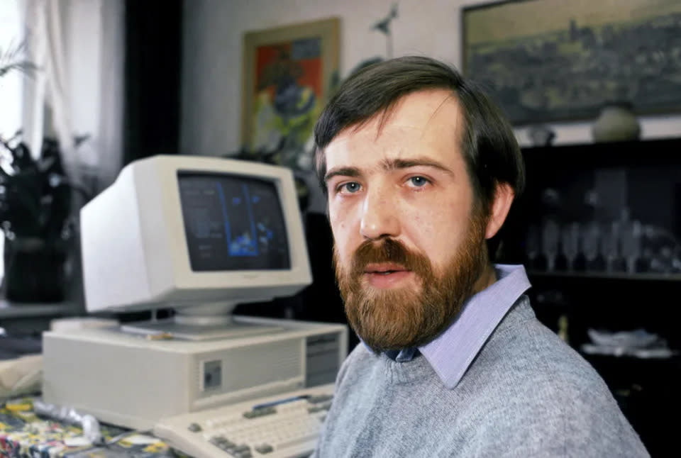 Der sowjetische Computeringenieur und Programmierer Alexei Paschitnowim Jahr 1989. (Wojtek Laski/Getty Images)