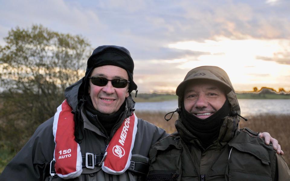 The pair have now been fishing for three series, bickering along as they go - BBC/Owl Power