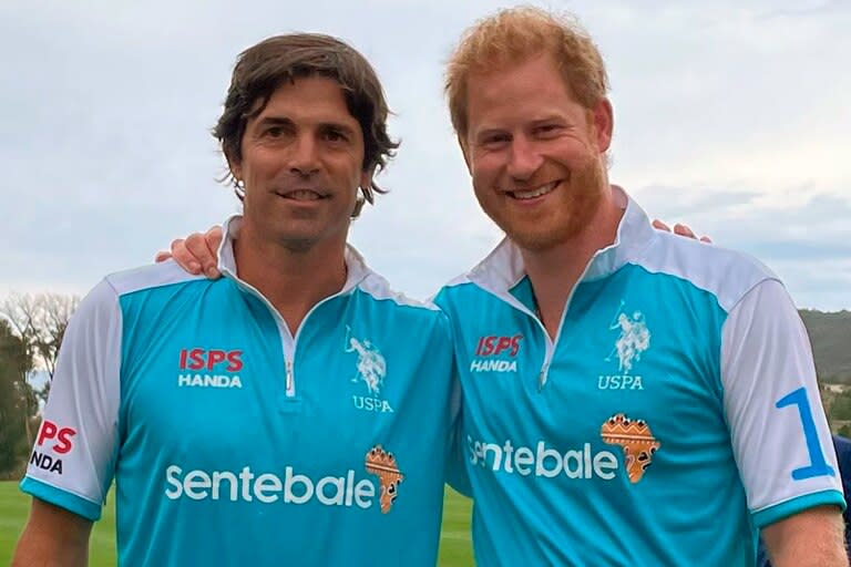 Nacho Figueras y el príncipe Harry juntos en el evento solidario en el Aspen Valley Polo Club.