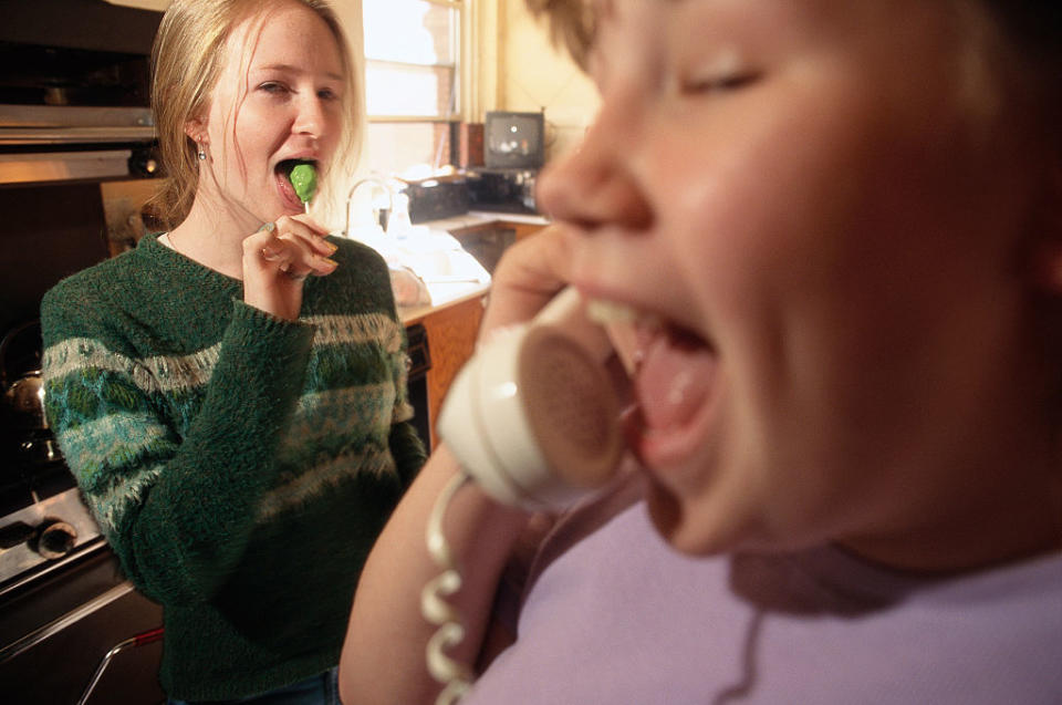 person paying attention while someone is on the phone