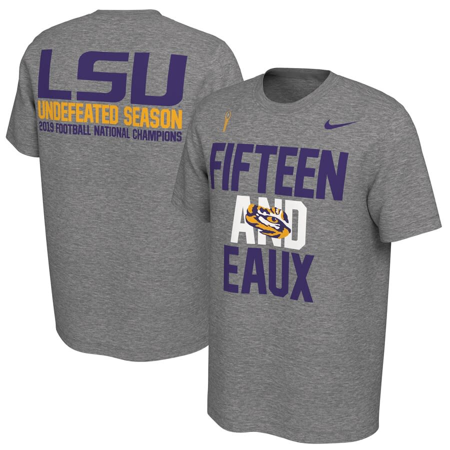 LSU College Football Playoff 2019 National Champions Undefeated T-Shirt