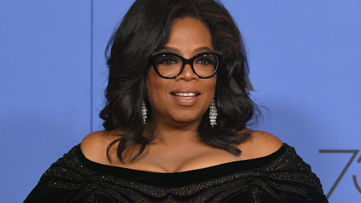 Oprah Winfrey, le 7 janvier 2018, à la cérémonie des Golden Globes.  - Kevin Winter - Getty - AFP