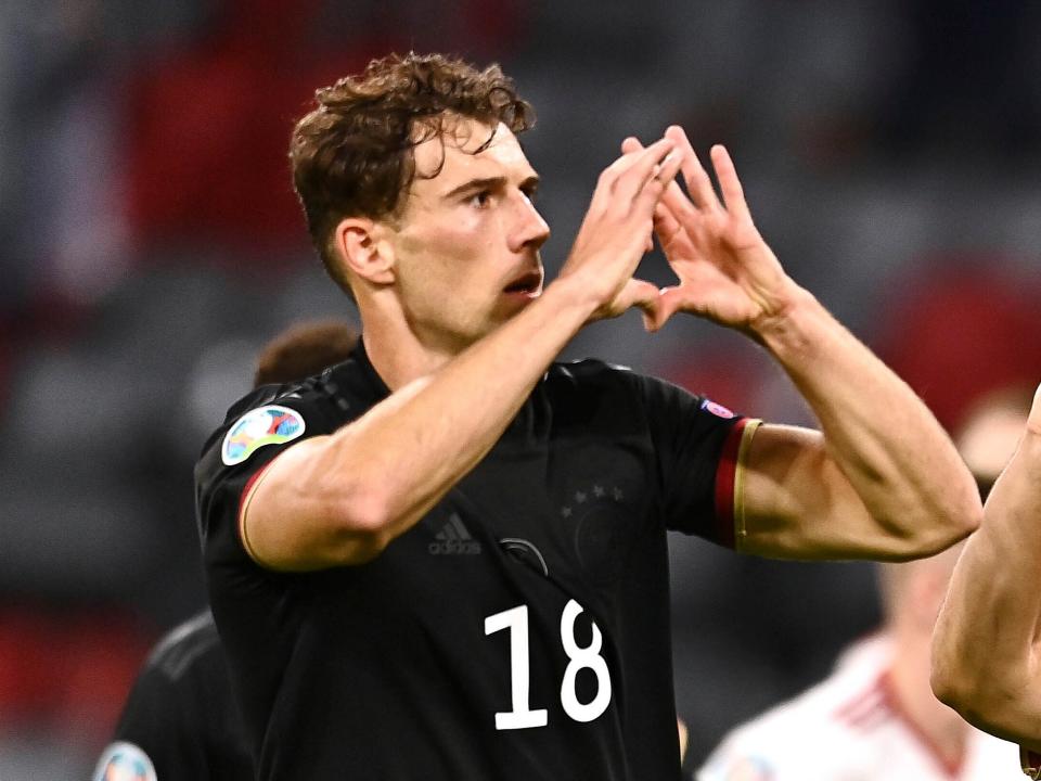 Leon Goretzka celebrates with teammates (AP)