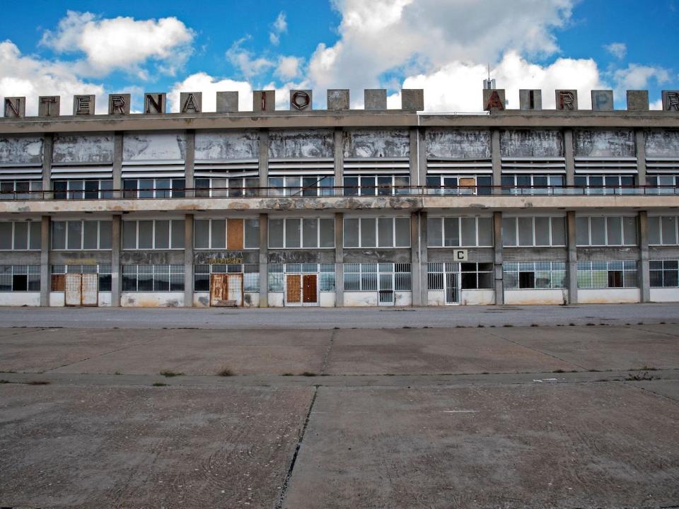 An image of the abandoned Nicosia International Airport in Cyprus.