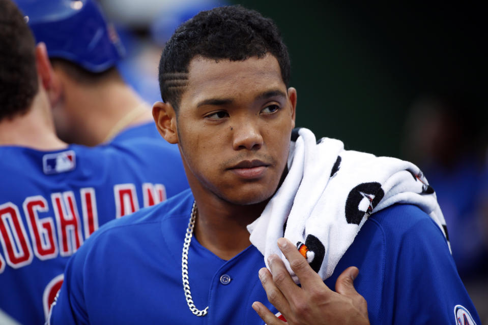 Addison Russell returned to Wrigley Field on Friday. (AP)