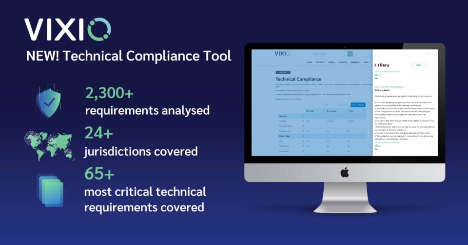 Vixio Technical Compliance Tool covers 65+ of the most critical requirements in 24+ jurisdictions