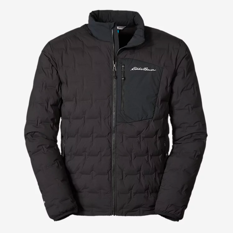 <p><strong>Eddie Bauer</strong></p><p>eddiebauer.com</p><p><strong>$194.25</strong></p><p><a href="https://go.redirectingat.com?id=74968X1596630&url=https%3A%2F%2Fwww.eddiebauer.com%2Fp%2F38832940%2Fmen&sref=https%3A%2F%2Fwww.popularmechanics.com%2Fadventure%2Foutdoor-gear%2Fg42722391%2Feddie-bauer-winter-gear-review%2F" rel="nofollow noopener" target="_blank" data-ylk="slk:Shop Now;elm:context_link;itc:0;sec:content-canvas" class="link ">Shop Now</a></p><p>Many down jackets aren’t the most flattering—and I understand they prioritize warmth—but can’t we have a bit of form with function? Apparently, we can.</p><p>Eddie Bauer’s Freefuse jacket is the first down jacket to not make me feel like a marshmallow while still keeping me as warm as one in a s’more. Its 800-fill down is sewn into a single sheet of fabric in discontinuous channels, saving extra weight and minimizing cold spots. Plus, the grid-like pattern is simply more interesting than the typical horizontal baffles.</p><p>The nylon-and-Spandex shell gives it a good bit of stretch for comfortable mobility, and it’s DWR-treated to bead away water. This jacket can serve as a mid-layer in extreme cold, but I usually use it as a top layer with a sweatshirt underneath. I used this in Alaska as a casual coat for around town, and now I use it biking around Brooklyn on windy nights—it’s the most versatile down jacket I have.</p>