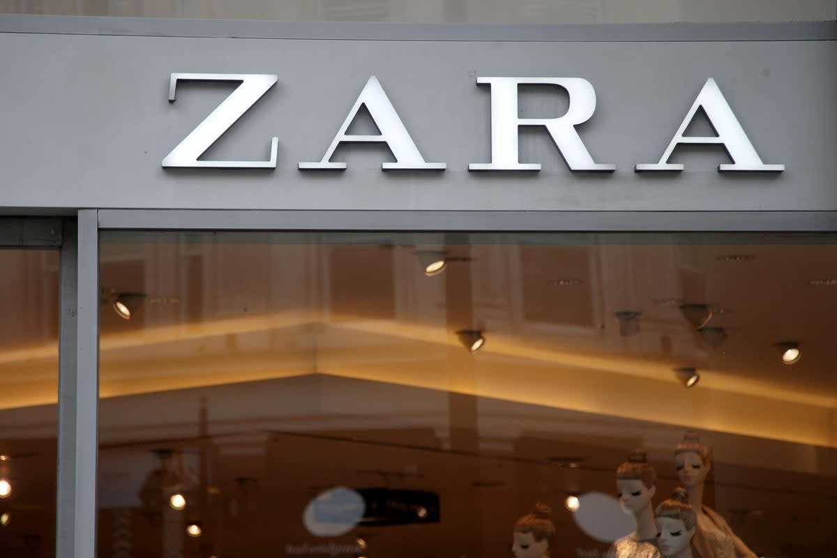 Zara said the campaign advertising its Atelier line was photographed in September (PA) (PA Wire)