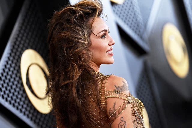 <p>Axelle/Bauer-Griffin/FilmMagic</p> Miley Cyrus at 2024 Grammys