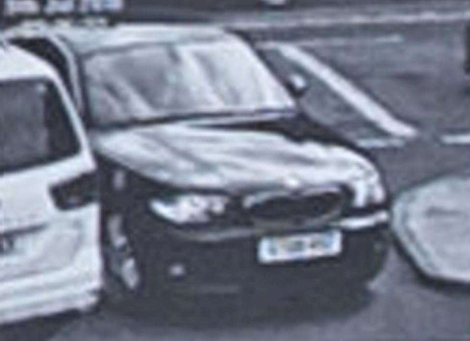 CCTV caught the car being used on day two of Mrs Parr’s holiday (SWNS)