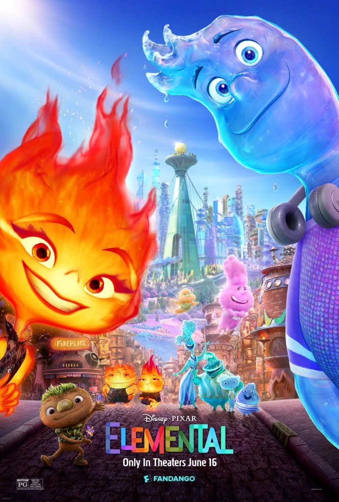 Elemental Posters and Video Preview New Pixar Movie